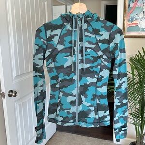 Lululemon Hooded Define Jacket Nulu Heritage 365 Camo Teal